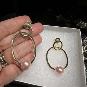 Jennifer Miller Open Pearl Earrings (post)